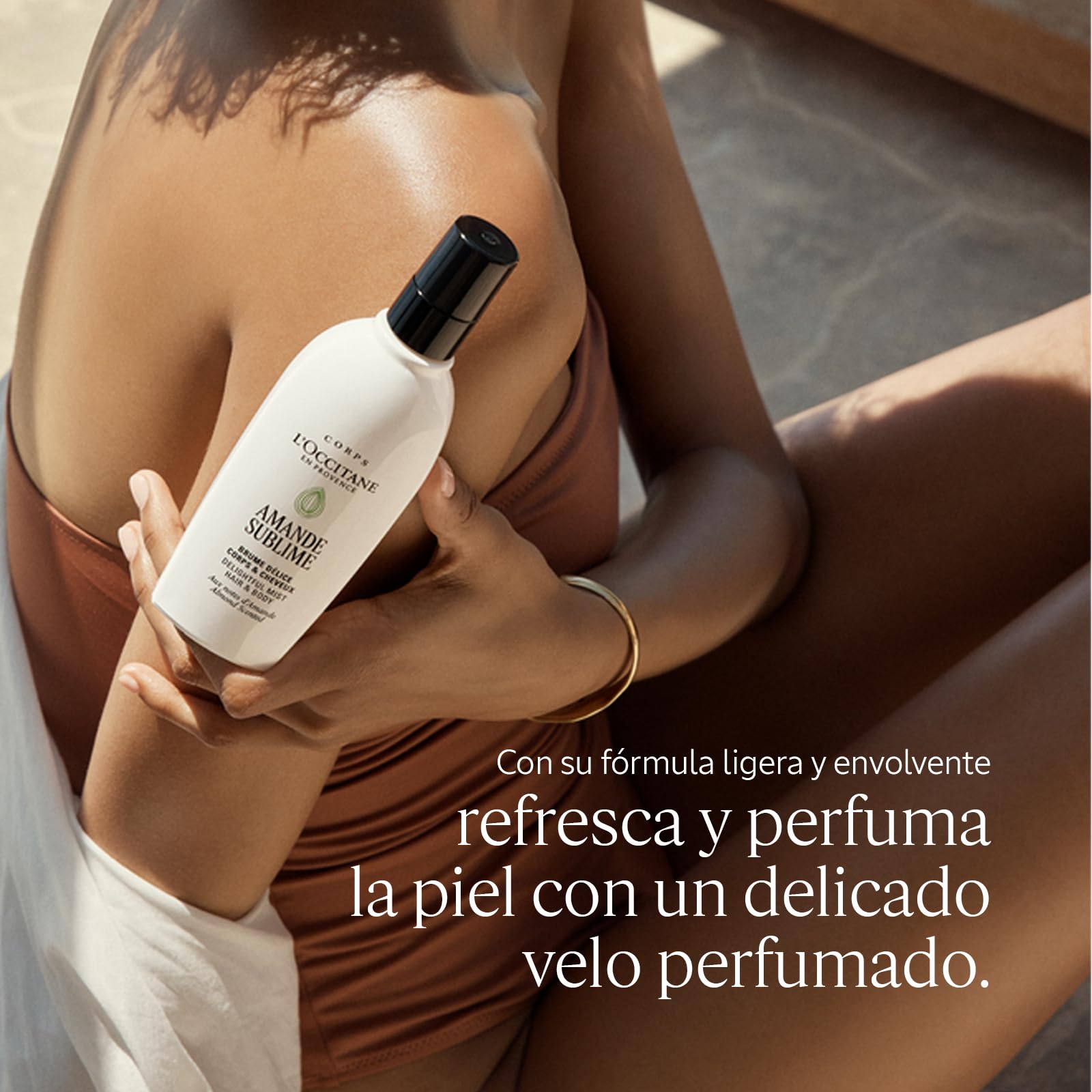 L'OCCITANE - Bruma Delicia Cuerpo & Cabello Almendra (Amande Sublime) - 100 ml - Notas de fresia, almendra y vainilla - Fabricado en Francia