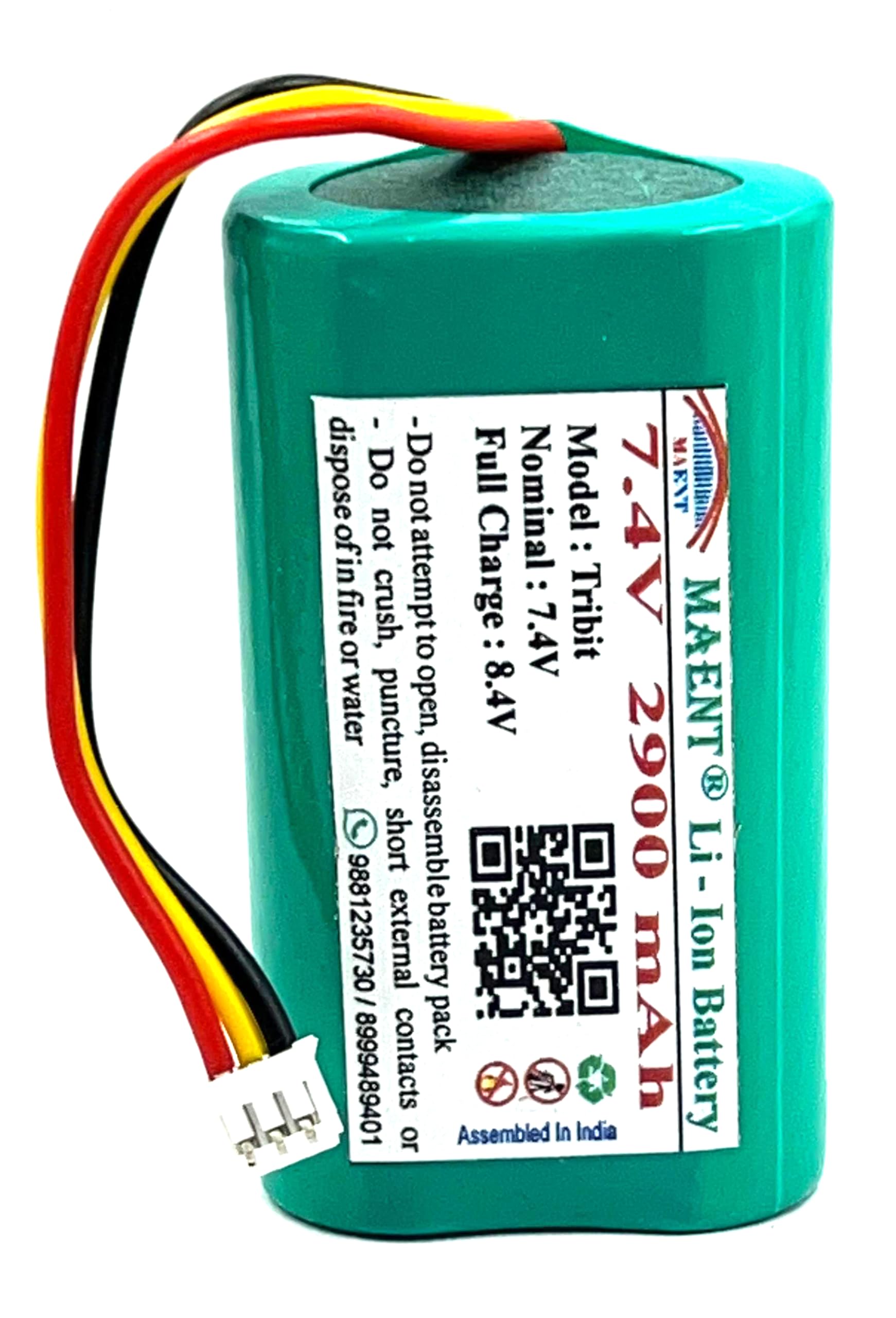 MAENT® 7.4V 2600/2900/3200/3400 mah Lithium Ion Bluetooth Speaker Battery Compatible with Tribit StormBox Bluetooth Wireless Speakers (7.4V) – Not Compatible with Marshall Emberton Speaker (2900mah)-image-33