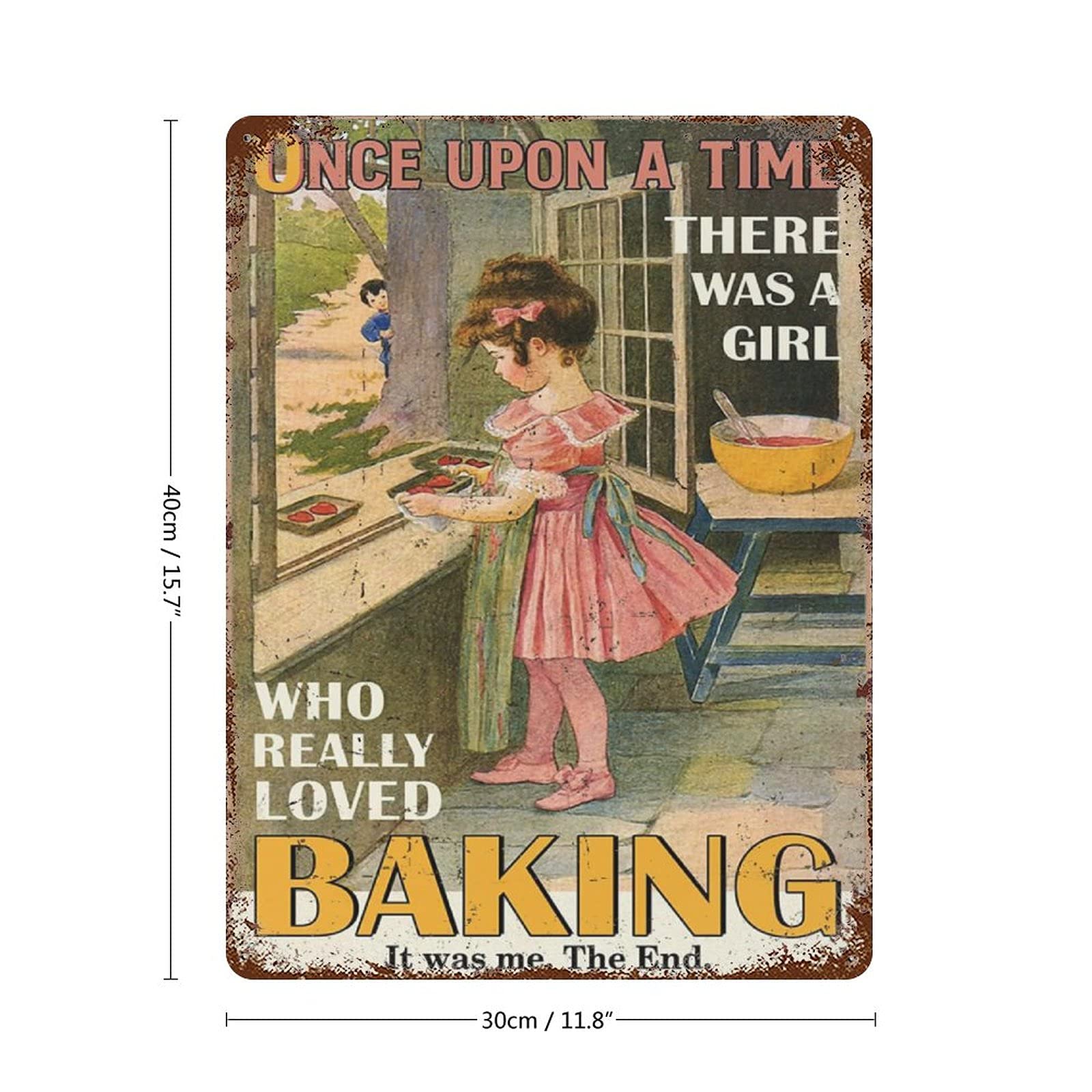 Insegna In Metallo WEIMEILD 'Coniglio Once Upon A Time' – 20,3 X 30,5 Cm, Vintage Per Pub, Bar, Giardino - 2
