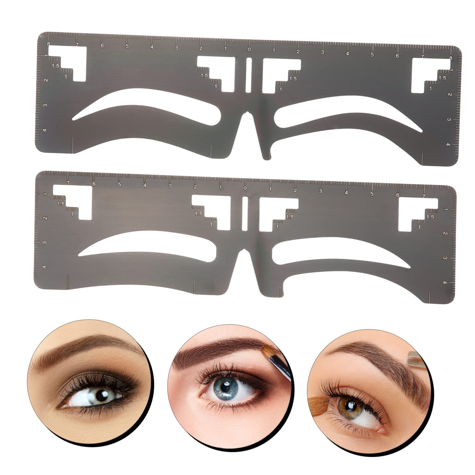 Beavorty 4 Set Di Forniture Per Il Trucco Delle Sopracciglia Di Modellazione Delle Sopracciglia Set Di Righelli Sopracciglia Simmetriche Facili Da Usare Per Donne E Ragazze 2 Pezzi*4