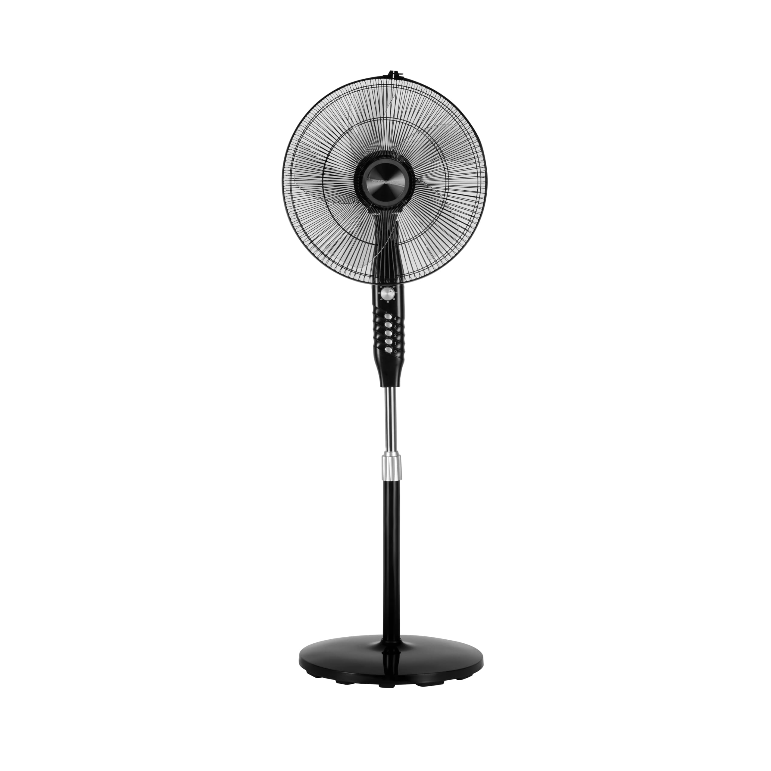 Olsenmark 16" Classic Stand Fan OMF1794 with 3 Speed 5 Leaf Blade, Wide Oscillation, High Air Flow, Adjustable Height, Super Quiet Motor 60 Minutes Timer