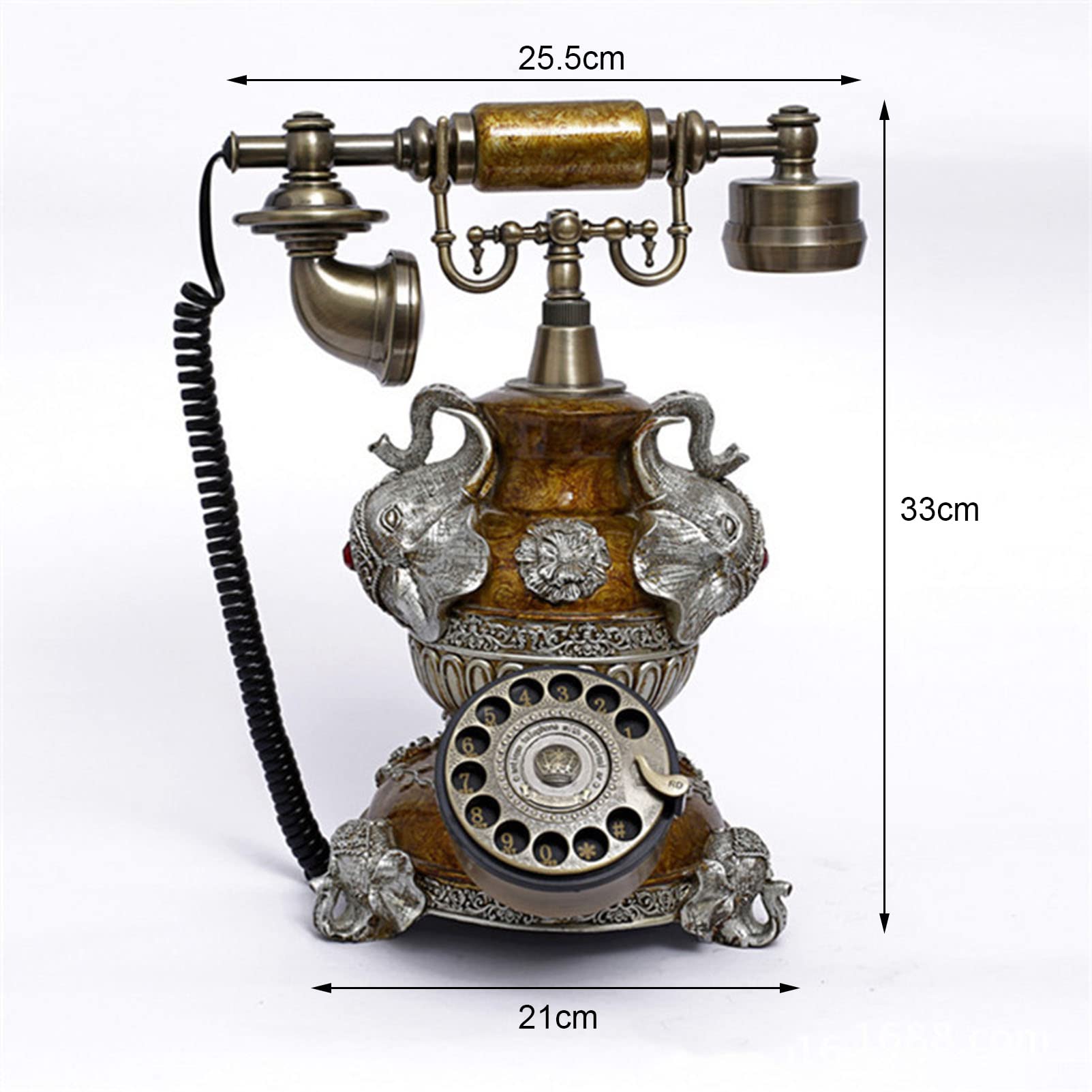 Telefono retrò rotativo Telefono con Filo Vintage Quadrante rotativo per la casa Telefono Fisso Antico per la casa Telefono da Ufficio a Mano Libera