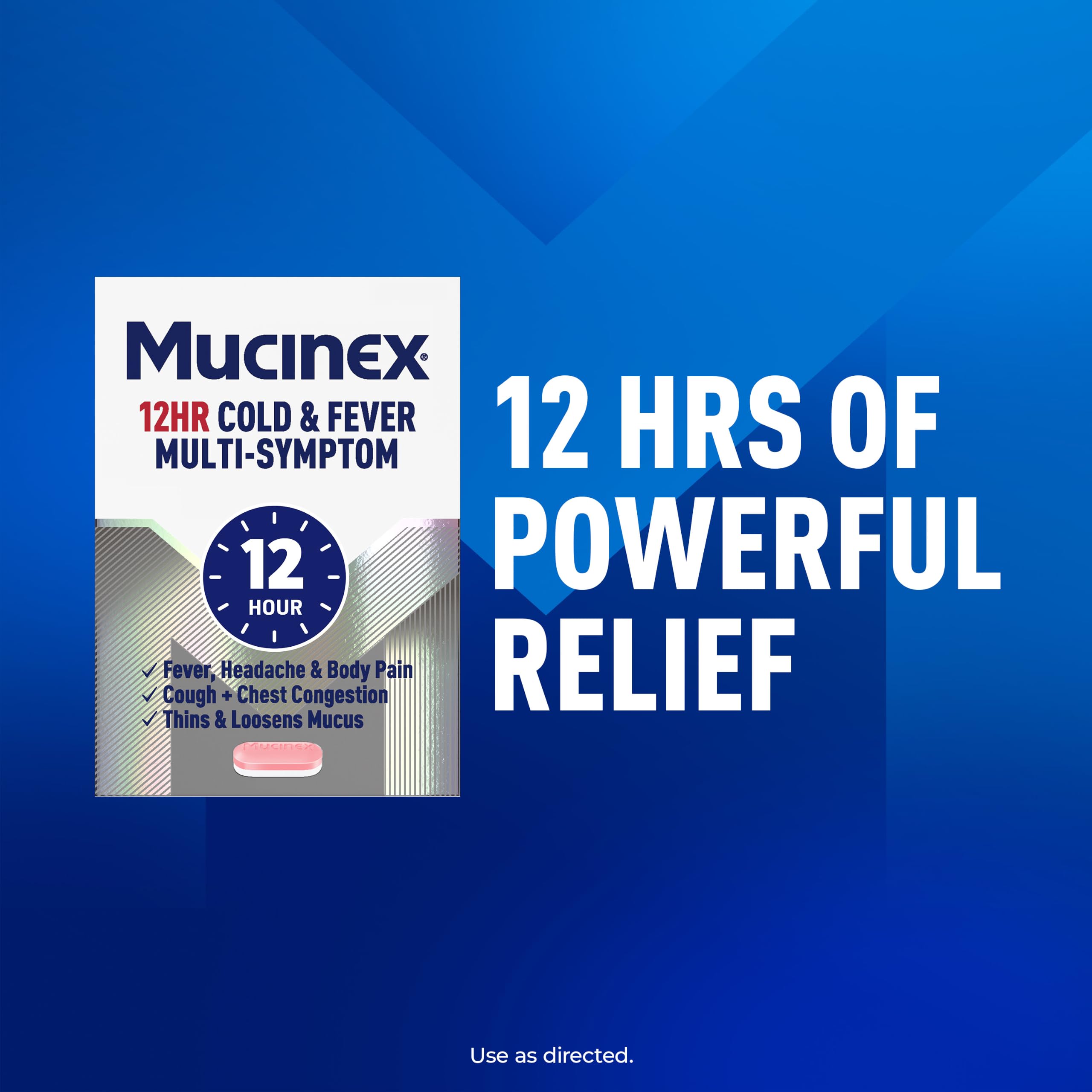Mucinex 12Hr Cold and Flu Medicine for Adults, All Day Relief, 16 Tablets — Amazon image 10