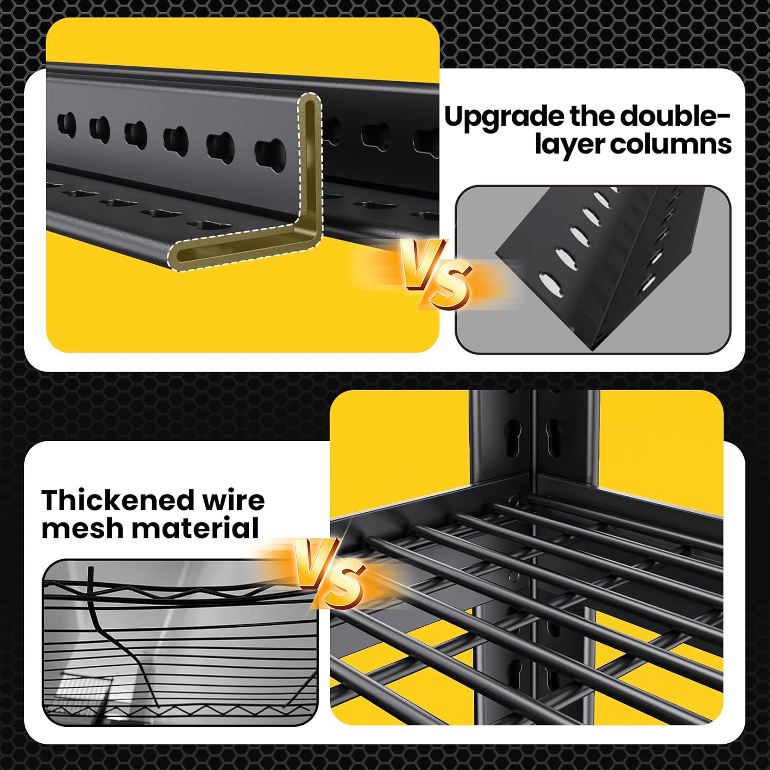 5-Tier Garage Shelving Heavy Duty, 3000LBS Garage Shelves, Adjustable Metal Shelving Unit, Garage Storage Shelves, Utility Storage Rack Shelf, Shelves for Garage Storage, 72" H×46.1" W×20" D