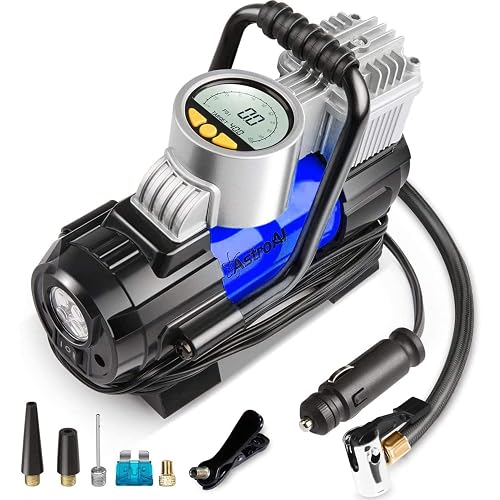 AstroAI 車用空気入れ DC12V シガーソケット 仏式/米式 電動エアコンプレッサー