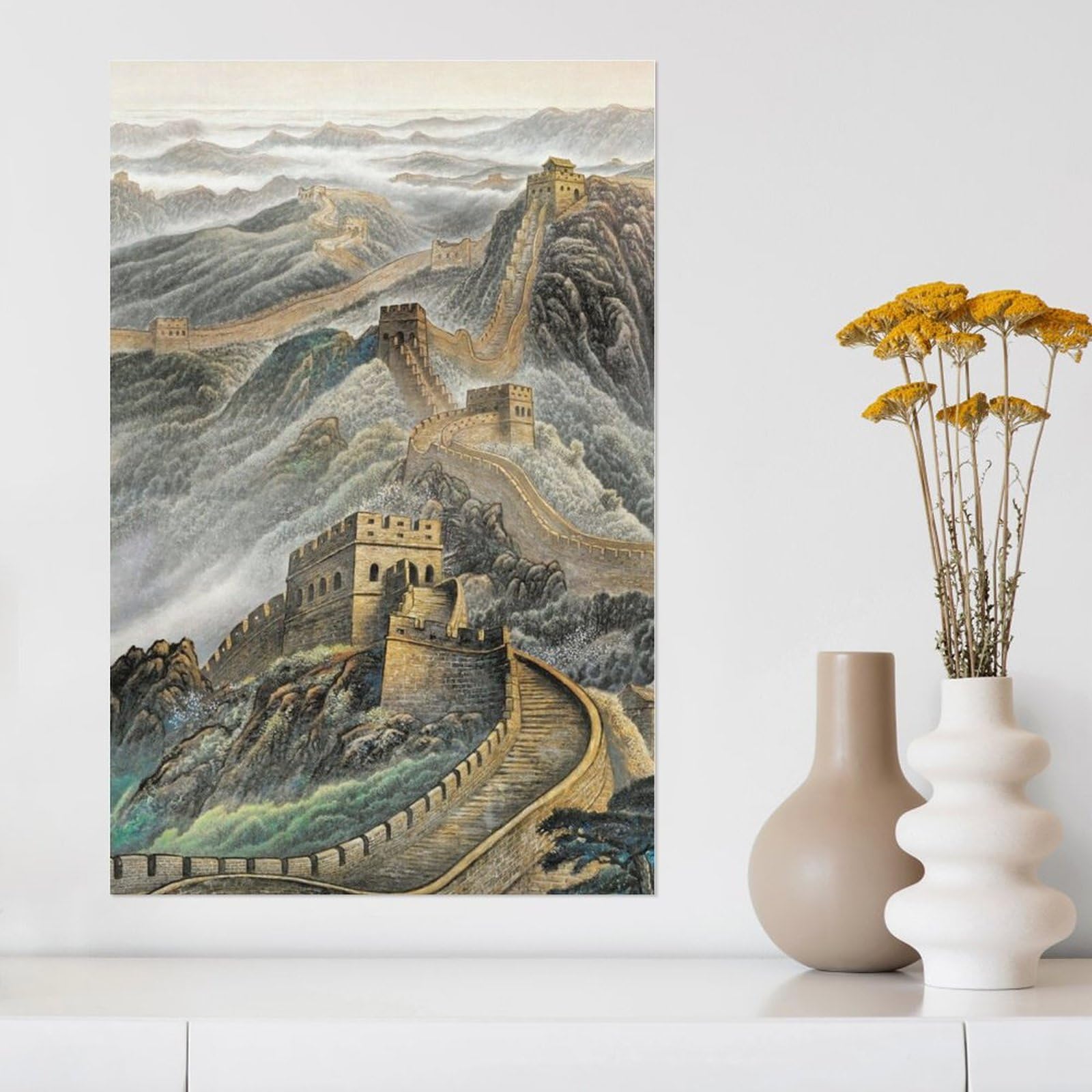 Amazon.co.jp: 絵画 万里の長城インテリア 絵画 中国の絵画スタイル 
