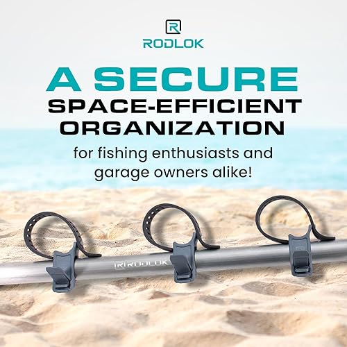 Miniatura 6 de R RODLOK Par de soportes para caña de pescar para 1 caña, accesorio adicional solo para el kit RODLOK, se vende por separado, soporte para caña de