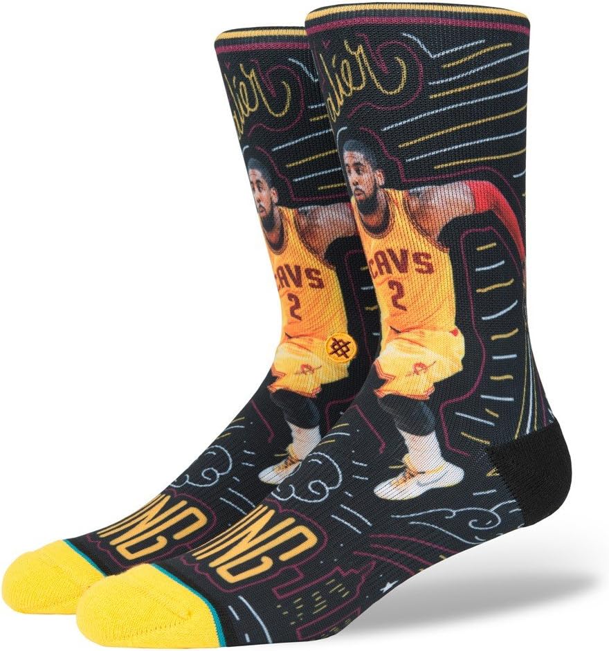 Stance NBA Kyrie Irving Sketchbook Socks - Yellow Large
