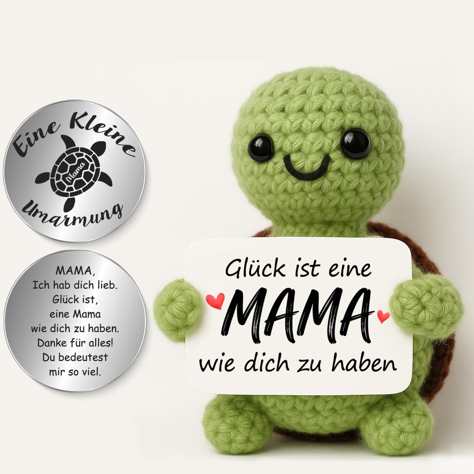 Tixlux Pocket Hug Fröhlicher Pinguin, Kreative Strickwolle Pinguin Dekofigur und Kleine Umarmung Glücksbringer, MutmacherGeschenk, Gute Besserung Geschenk, Weihnachten