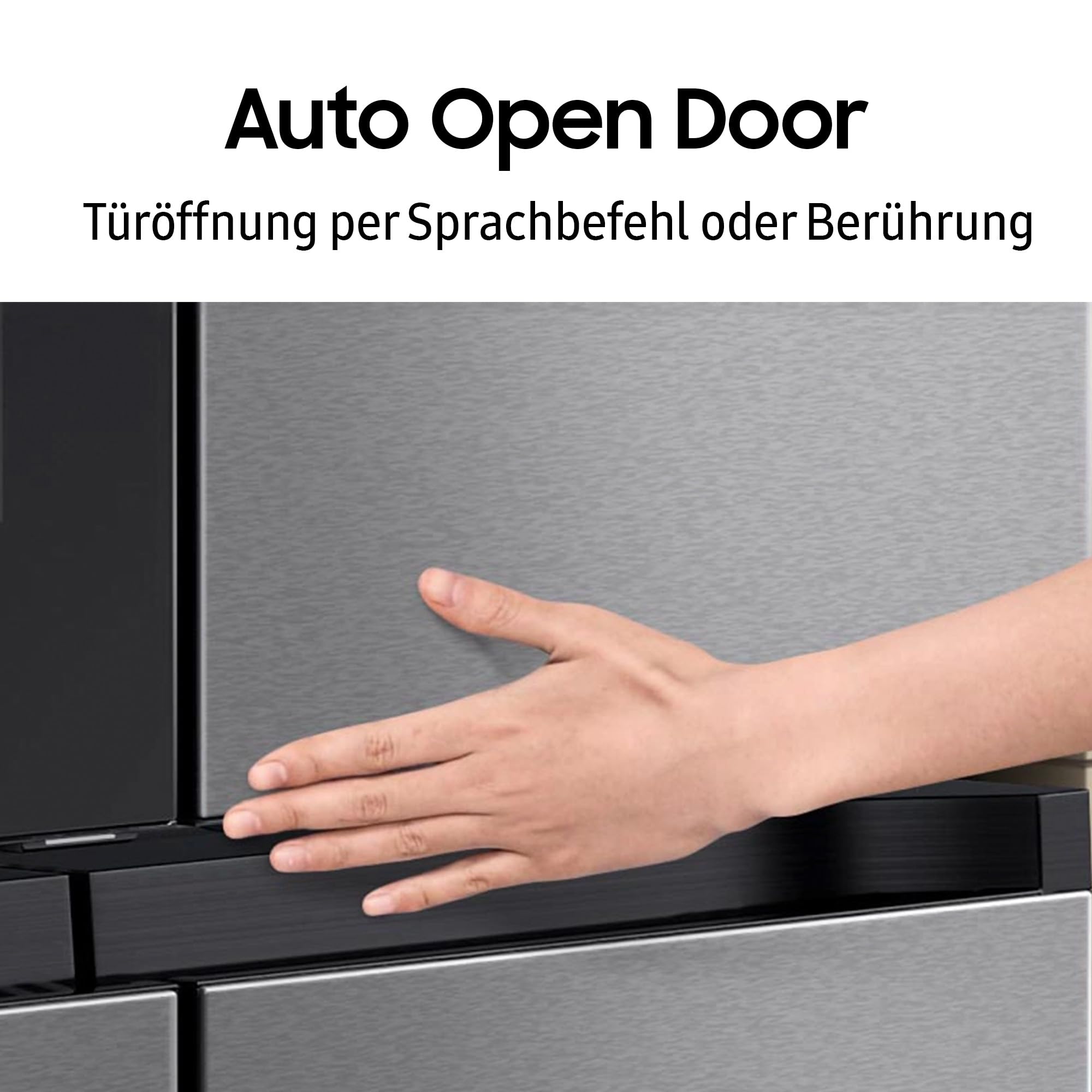 Samsung RM90F67CECEF Bespoke French Door Kühlschrank, 185 cm, 654 l, 255 l Gefriervolumen, AI Home, AI Vision mit integrierter Kamera, Beverage Center, Clean Deep Charcoal
