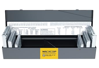 115PCS Drill Bit Index Box | Empty Metal Case Excluding Drill Bits, 1/16"-1/2",#1-60