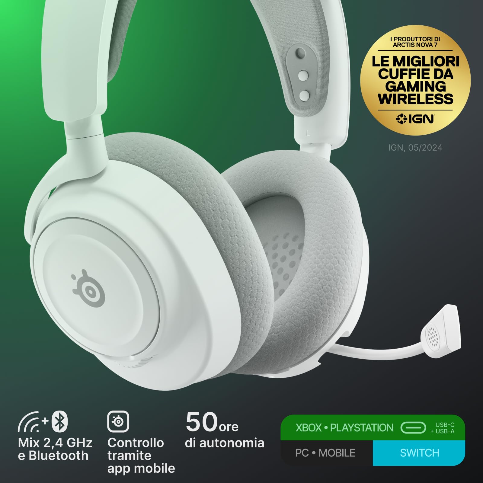 SteelSeries Arctis Nova 7X Wireless Gen 2 - Xbox Gaming Headset - Dettaglio