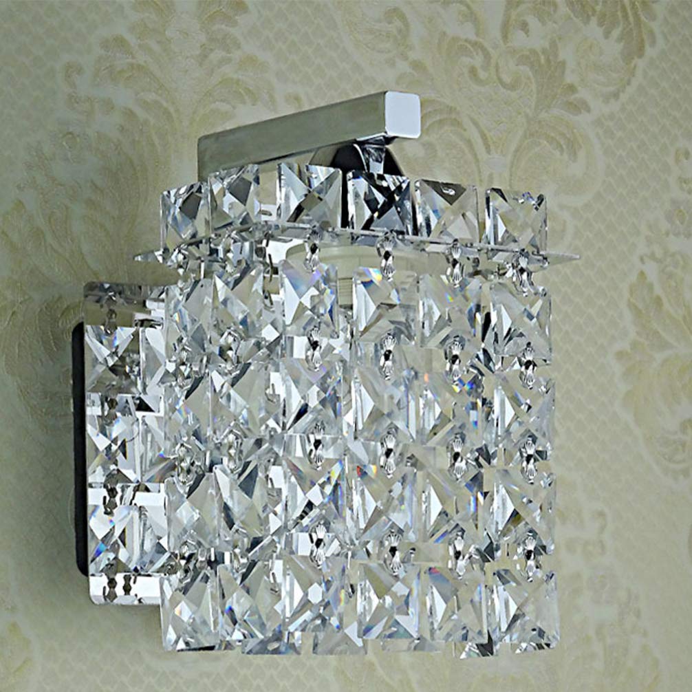 Uonlytech Lampada Da Parete in Cristallo Per Interno Camera Da Letto Lampada Da Comodino Design Elegante Applique Da Parete