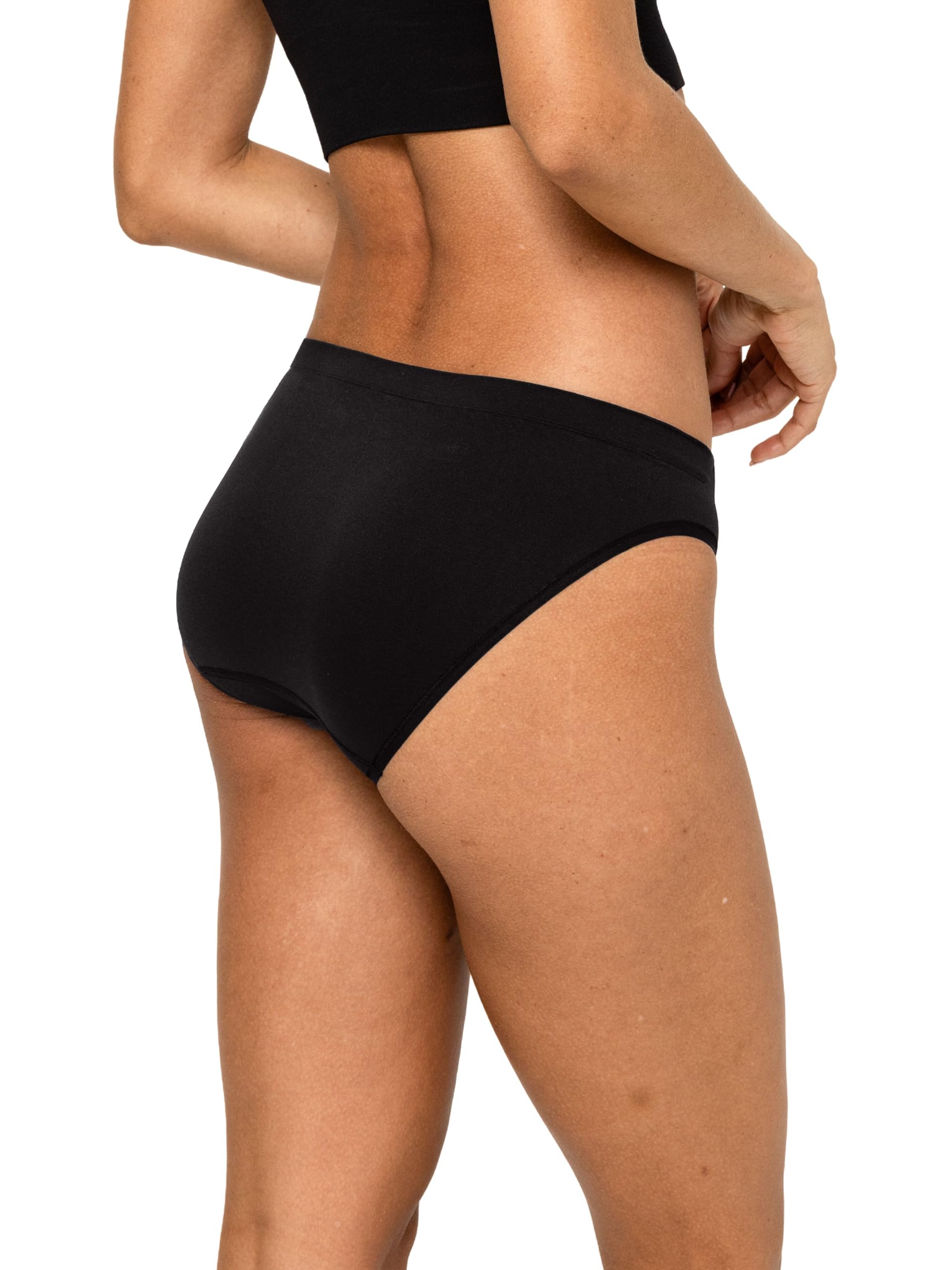 Fruit of the Loom Nahtlose Damenunterwäsche, tolles Stretch und Keine Slip-Linien, erhältlich in Übergröße, Bikini, 6er-Pack, neutrale Farben, 9