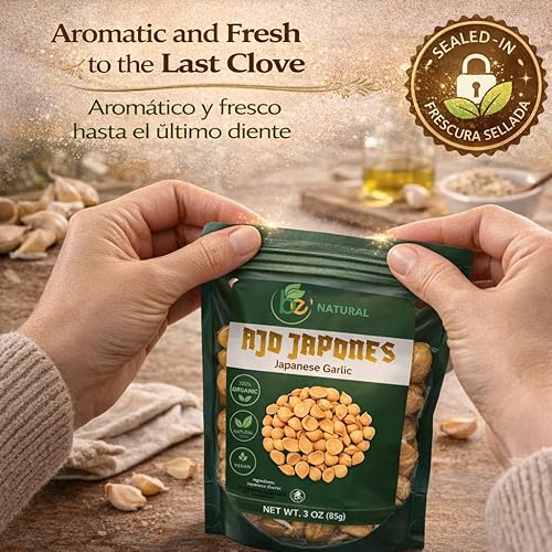 Miniatura 7 de Ajo Japones 100% Natural 3 oz/85 gr, Vegano, Ajo Japonés Bolsa resellable de 3 oz/85 gr. /100% Ajo Japonés Natural 3 oz/85 gr, Vegano, bolsa