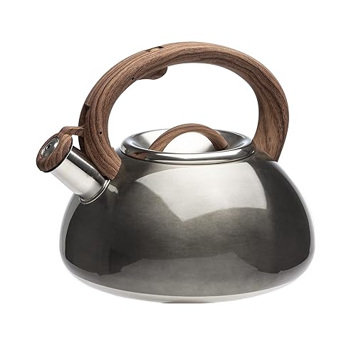 Avalon Whistling Stovetop Tea Kettle, Food Grade Stainless Steel Wide