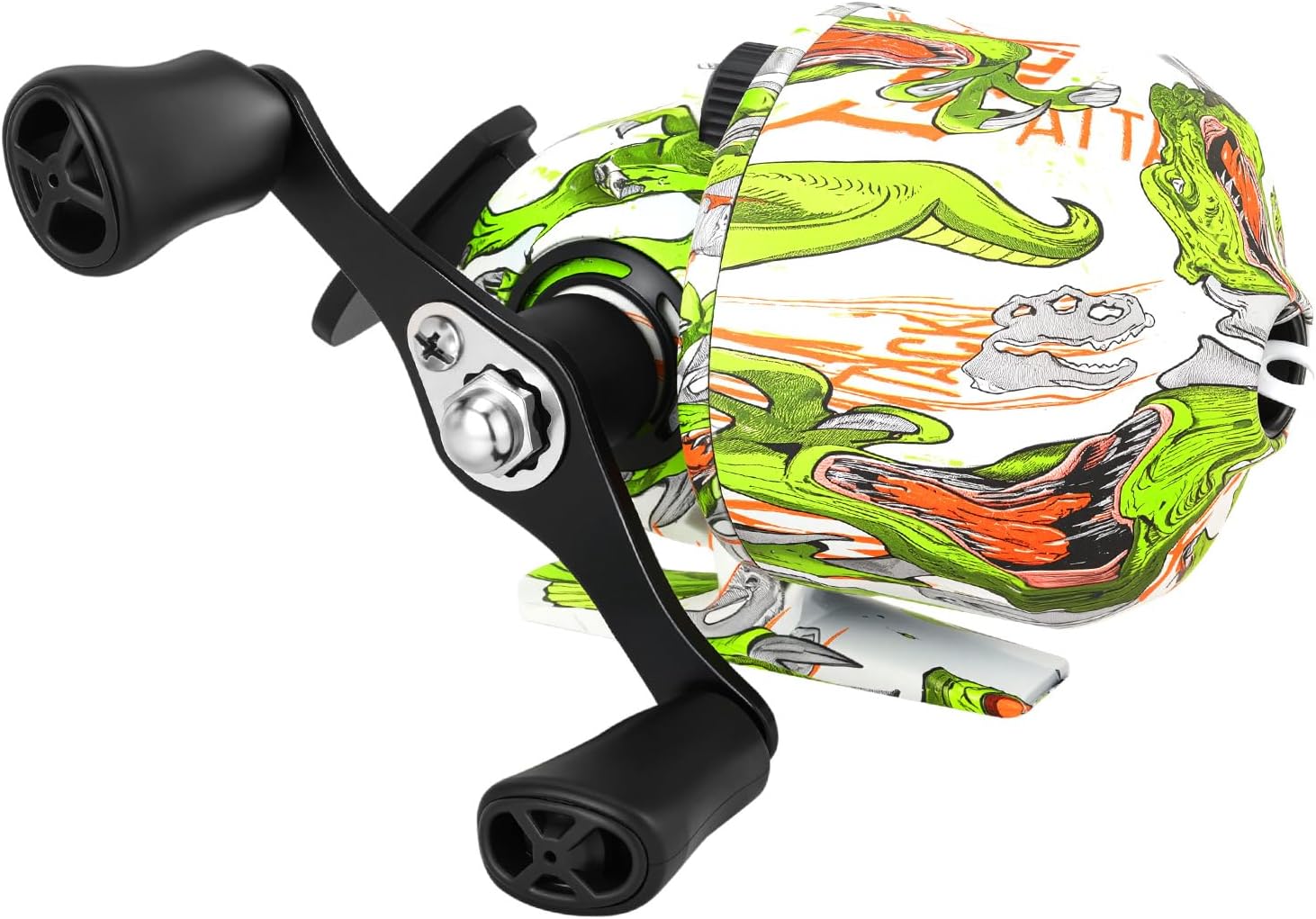 Sougayilang Spincast Fishing Reel, Size 30 Reel, Right or Left-Hand Retrieve, 3.9:1 Gear Ratio, Pre-spooled with Fishing Line