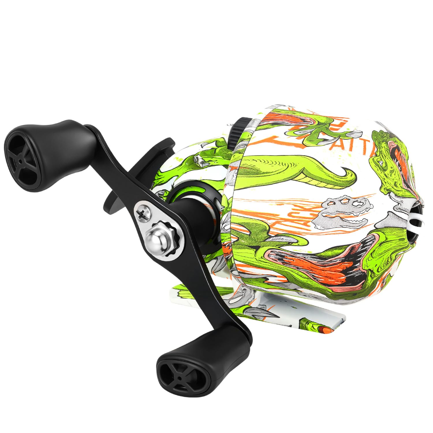 Sougayilang Spincast Fishing Reel, Size 30 Reel, Right or Left-Hand Retrieve, 3.9:1 Gear Ratio, Pre-spooled with Fishing Line