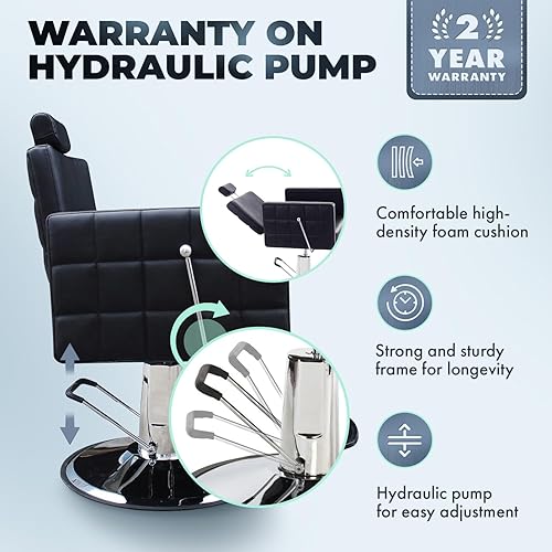 Miniatura 6 de Buy-Rite Icon - Silla reclinable multiusos para salón, elevador hidráulico, asiento extra ancho, reposacabezas extraíble y respaldo con resorte para