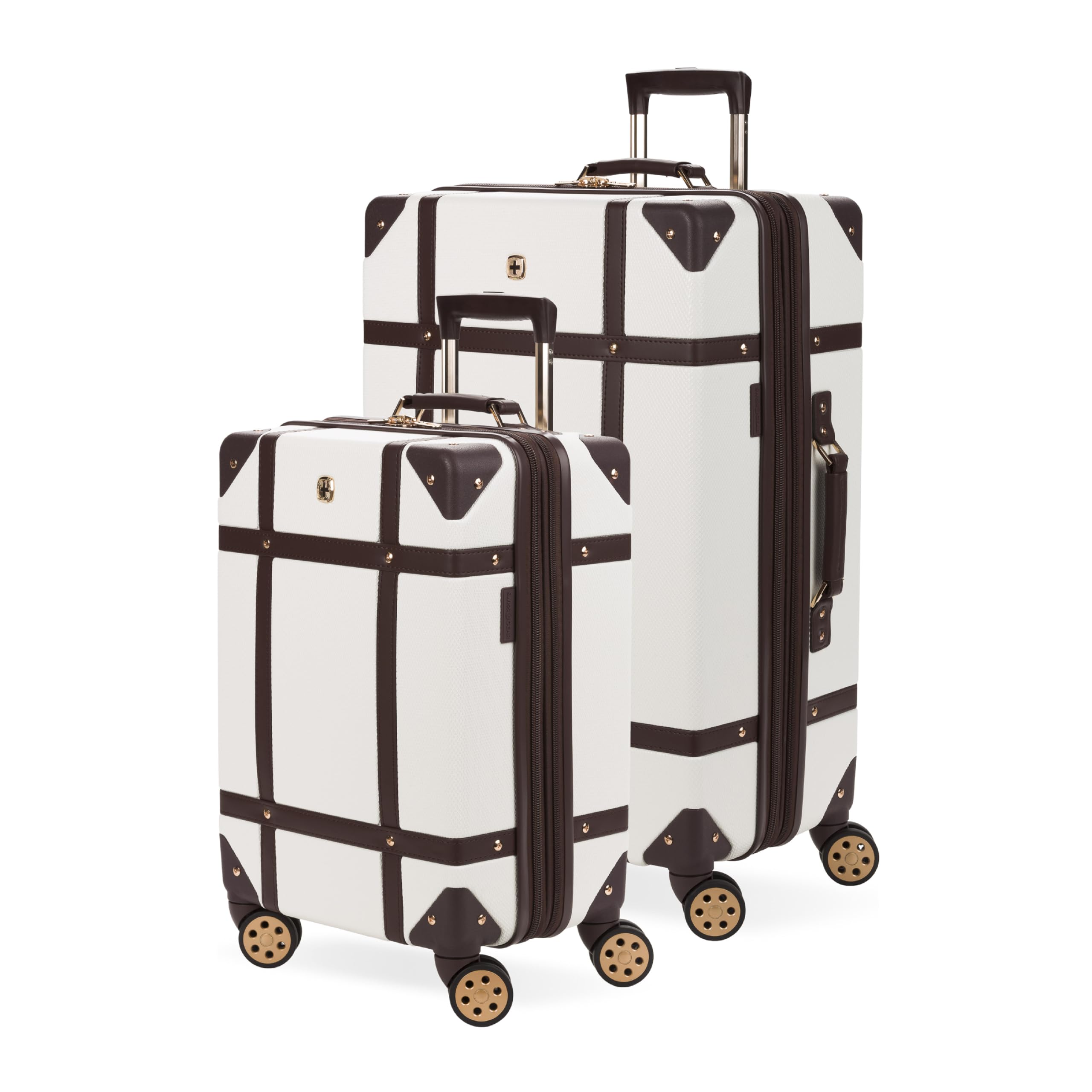 SwissGear Vintage Trunk Hardside Expandable Luggage with Spinner