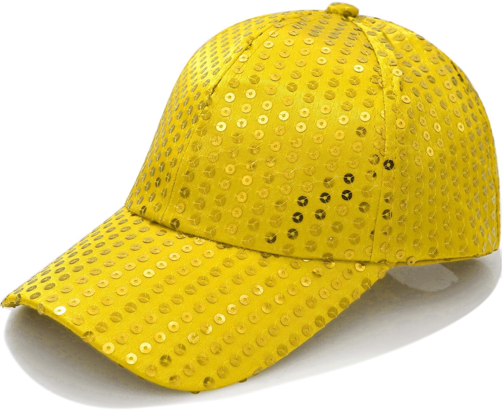 YeeHeen Sequins Baseball Cap Glitter Hat for Boy Girls Shiny Hip Hop Hat Gold