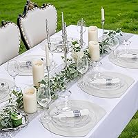 Vista 80 de I00000 60PCS Clear Gold Dessert Plates, Clear Plastic Plates with Gold Rim 7 Inch, Fancy Disposable Wedding Plate Heavy Duty for Thanksgiving