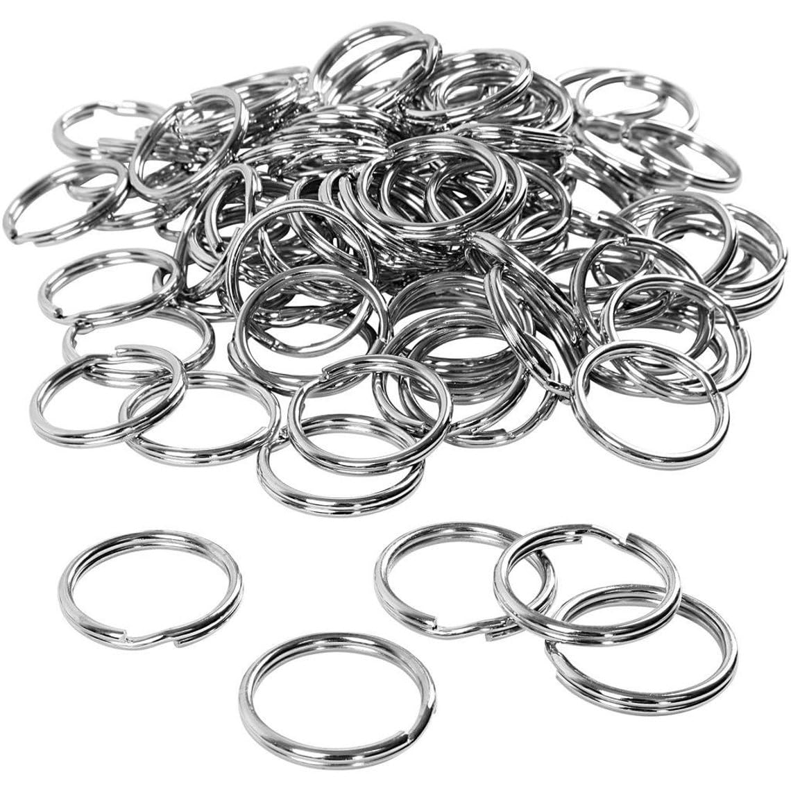 Van Der Linn Split Rings Keyring Silver Small Large Jump Key Ring 15mm (500)