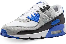 Tênis masculino Air Max 90 (DM0029-112, branco/cinza claro/preto/cinza particular)