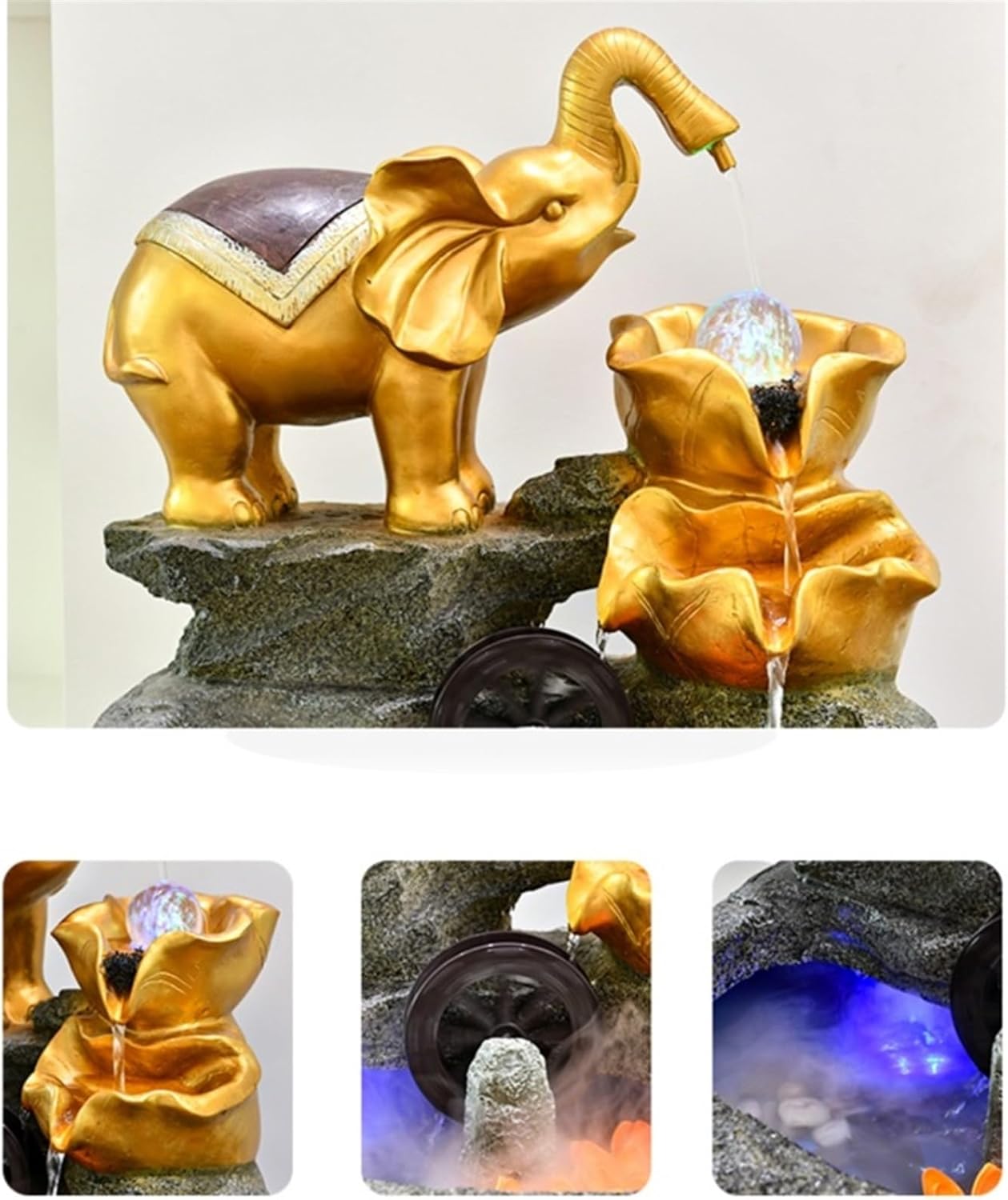 Modern Chinese Water Fountain Decoration, Living Room Courtyard Floor Circulating Water Decoration Floor-Standing Fountains