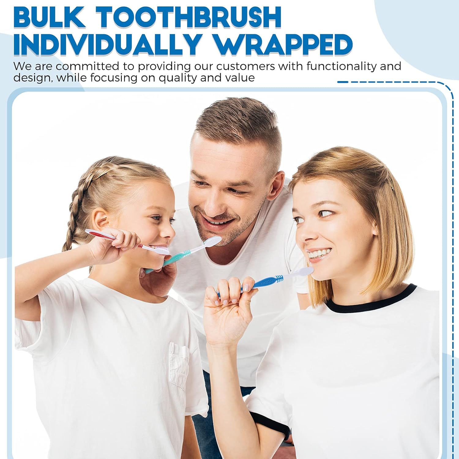 150 Pieces Indivily Wrapped Toothbrushes Manual Disposable