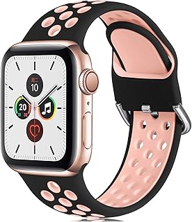 CeMiKa Band Compatible with Apple Watch Band 38mm 40mm 41mm 42mm 44mm 45mm 49mm, Sport Band with Stainless Steel Buckle Compatible with iWatch Series 9 8 7 6 5 4 3 2 1/SE/Ultra/Ultra 2
