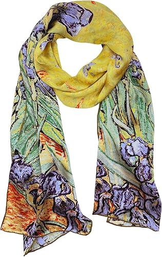 Miniatura 1 de Bufanda de seda de morera 100% para mujer, bufandas cuadradas y largas, chales y envolturas para artista, colección de regalo
