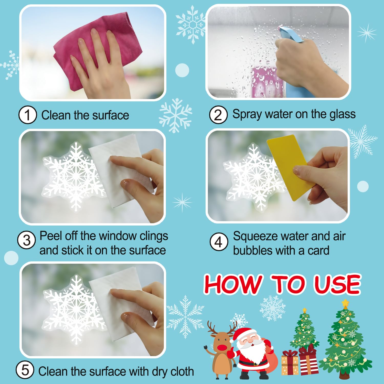 Adhesivos de ventana de Navidad para cristal