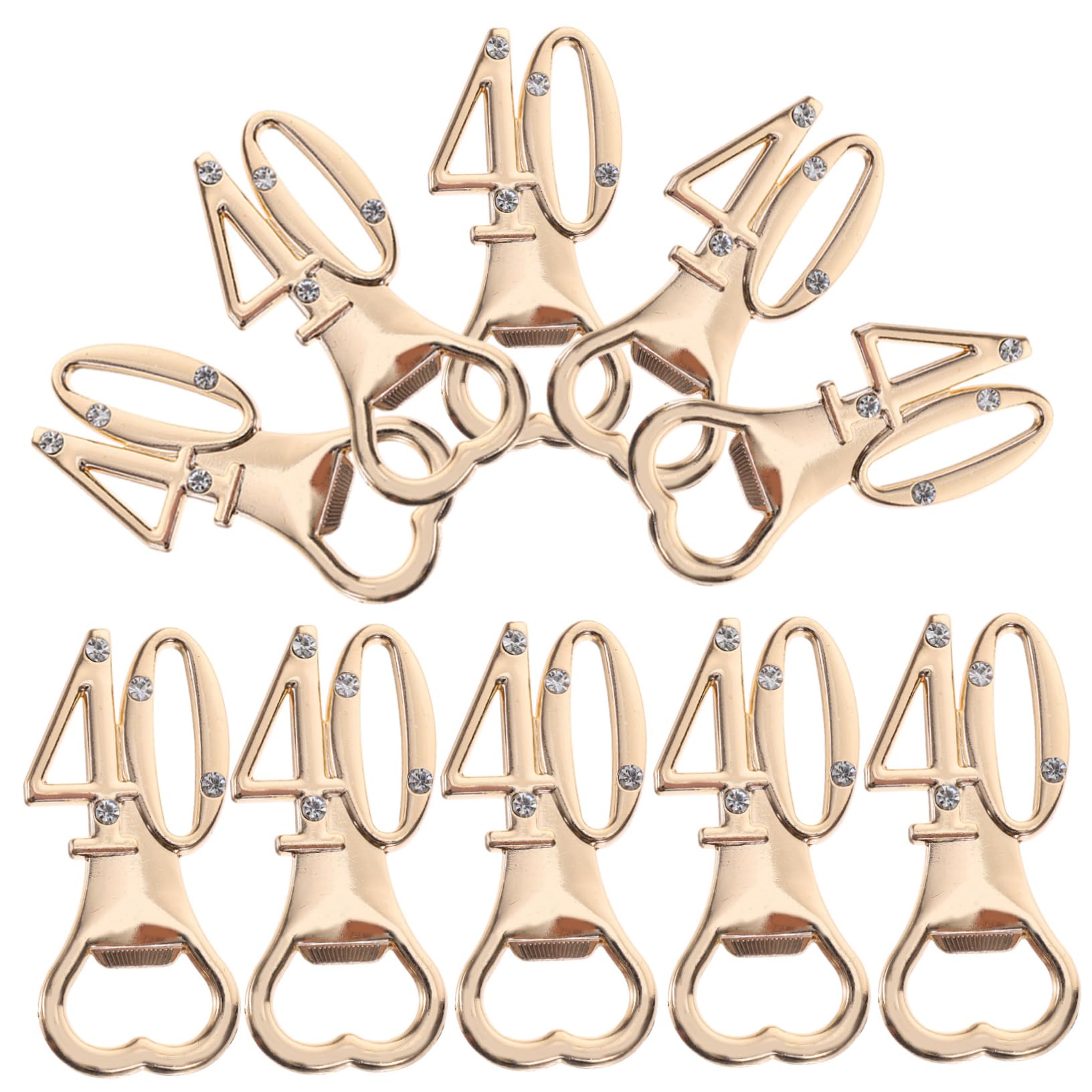 Cabilock 3 Ensembles Ouvre-bouteille D'anniversaire Ouvreurs Thème Aluminium Senior Clé Devoir Decapsuleur Ouvre-bouteille En Métal Faveur De Mariage Ouvre-bouteille Strass 10 Pièces * 3