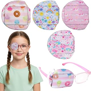 HANNEA® 4Pcs Cartoon Kids Eye Covers for Glasses,Light Blocking Patches Lazy Eye Training Patches Children Eye Cover for A... Price In India
