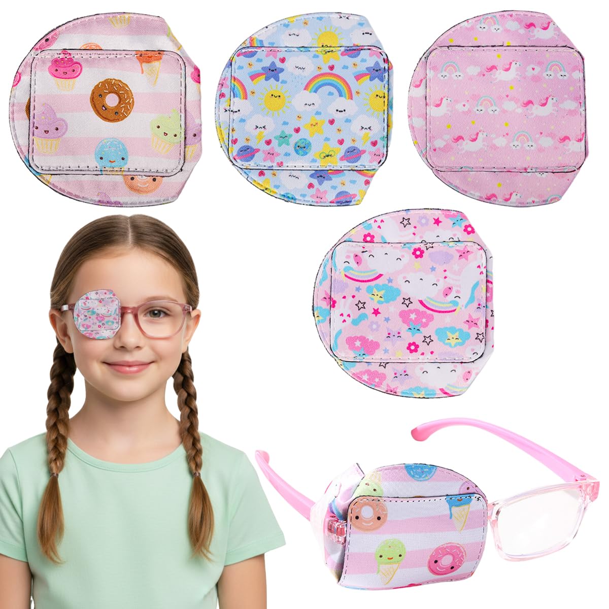 HANNEA® 4Pcs Cartoon Kids Eye Covers for Glasses,Light Blocking Patches Lazy Eye Training Patches Children Eye Cover for A... - Review, Price and Buying Guide