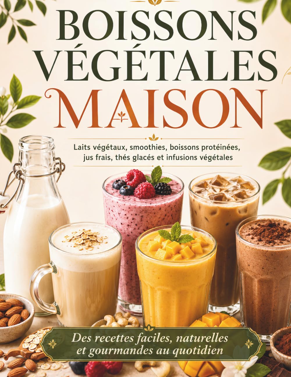 Boissons végétales maison. Recettes faciles, naturelles: Laits végétaux, smoothies, boissons protéinées, jus frais, thés glacés et infusions végétales