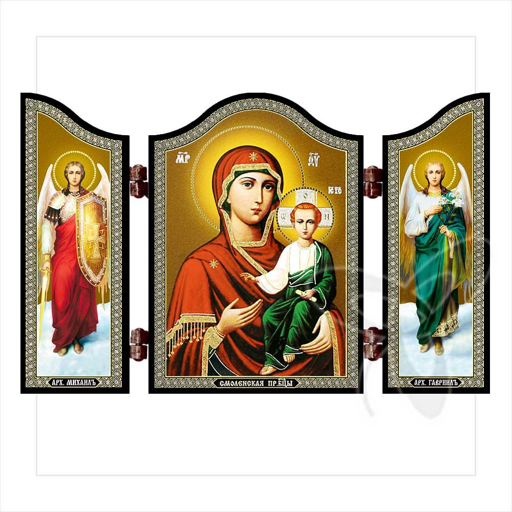 NKlaus Mother of God of Smolensk Christian Icon Smolenskaya Ikona travel altar gift 1446, Gm By Smolensk, 8L x 1W cm