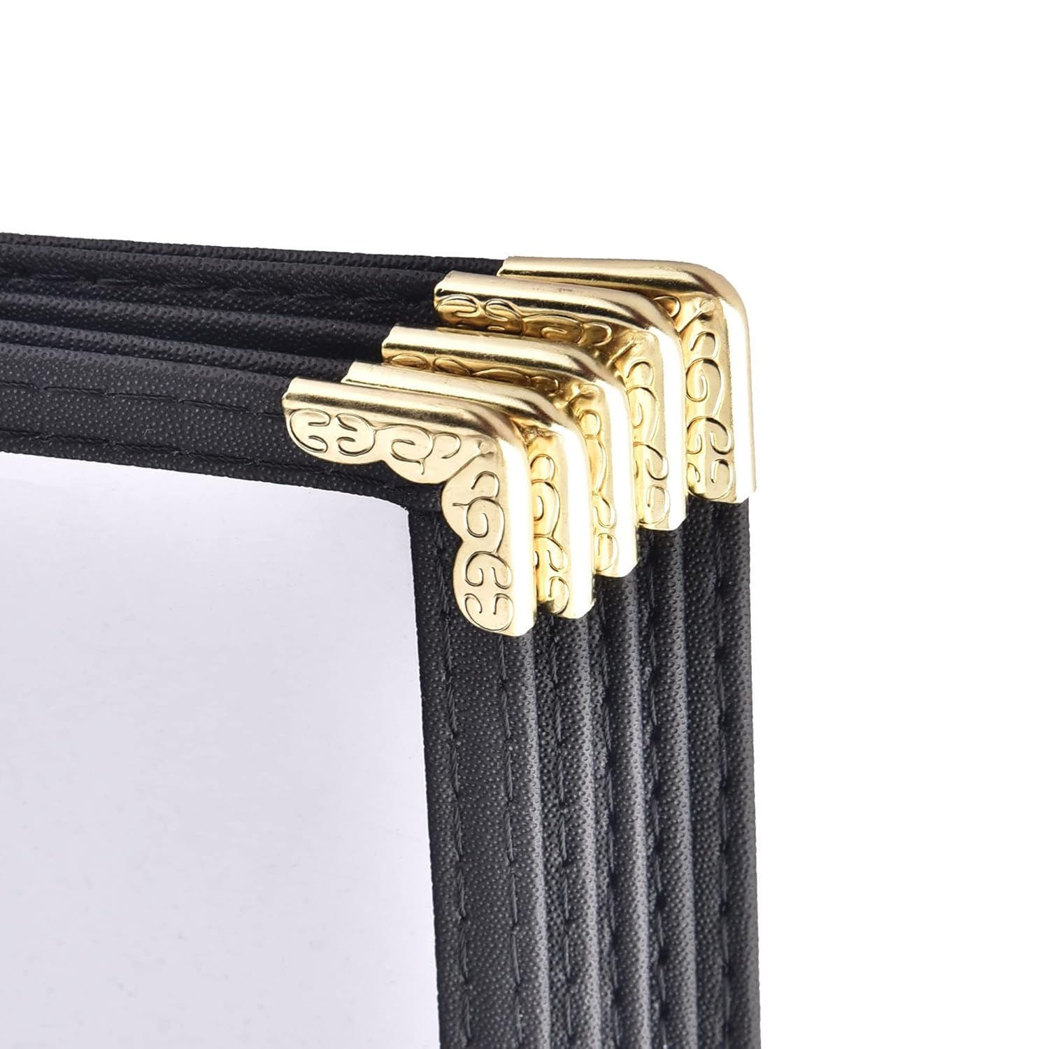 Cubiertas de menú, portamenús, Cubierta de menú, Libro de menú, Cubierta de menú, Cubiertas de menú de Restaurante, Carpeta Negra para Bar, cafetería y Restaurante (16 páginas, 32