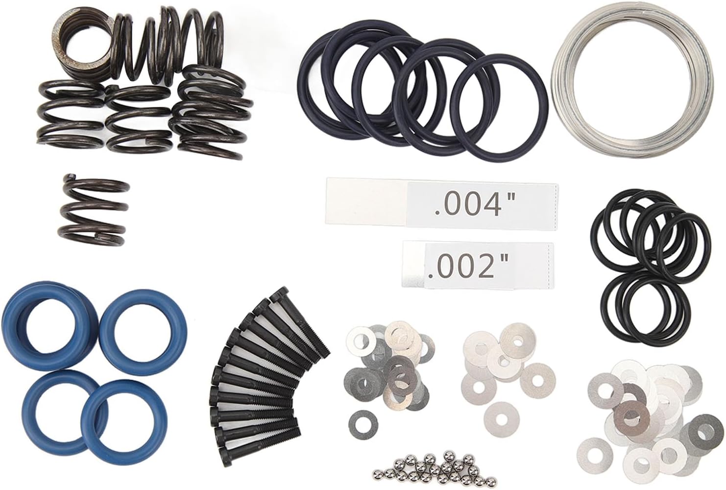 243pcs Injector Rebuild Tool Kit Fit for Powerstroke 7.3L Navistar T444E DT466E Caterpillar 3126 3126B 3126E 1994 to 2003 - Replaces OE 1833564C92 - O Ring Seal Spring Shim Set