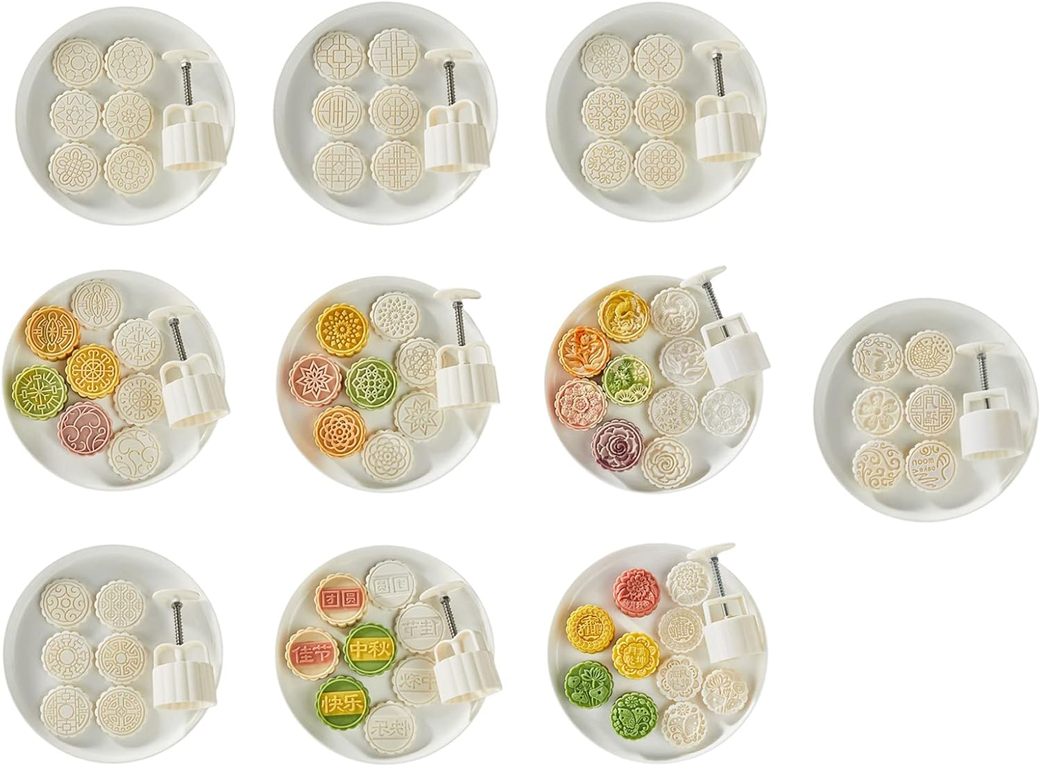 Mid-Autumn Festival Cookie Chinese Biscuit-Fondant Dessert Hand Press Dessert Mold Press