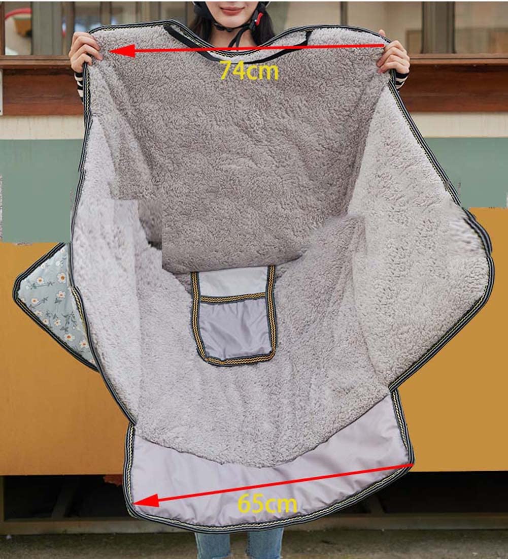Couvre-Jambes de Scooter avec Manchon de Guidon, Couvre-Genoux imperméable et Coupe-Vent, Tablier Universel pour Voiture électrique/vélo/Tricycle (B)