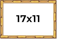 Vista 75 de Poster Palooza Marco de madera maciza de bambú dorado de 12 x 8 pulgadas con acrílico UV, respaldo de tablero de espuma y accesorios para colgar