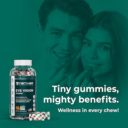 Miniatura 7 de Gomitas de visión ocular  con vitamina C, E, A, luteína, zeaxantina, astaxantina y DHA  60 gomitas  Apoya el bienestar ocular y el sueño reparador