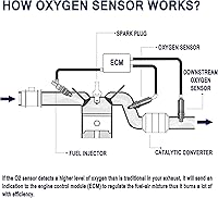 Vista 4 de HiSport 250-24851 Sensor de oxígeno O2 calentado - Sensor O2 de ubicación aguas arriba de 4 cables compatible con Chevrolet Aveo 2009, 2010, 2011