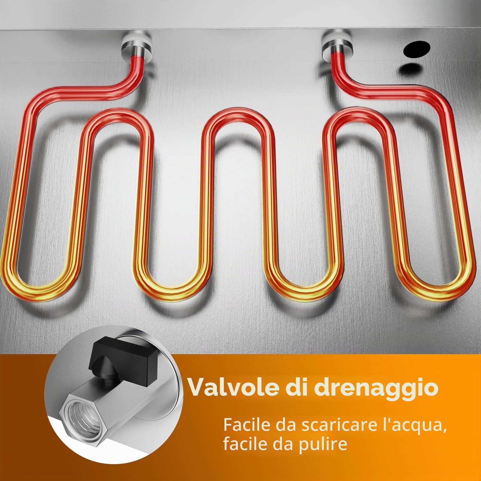 TAIMIKO Bain Marie scaldavivande 1500 W elettrico a buffet 220 V pentola a fusione professionale scalda piatti con 1 x 1/3 e 2 x 1/6 pentole (3 pentole)