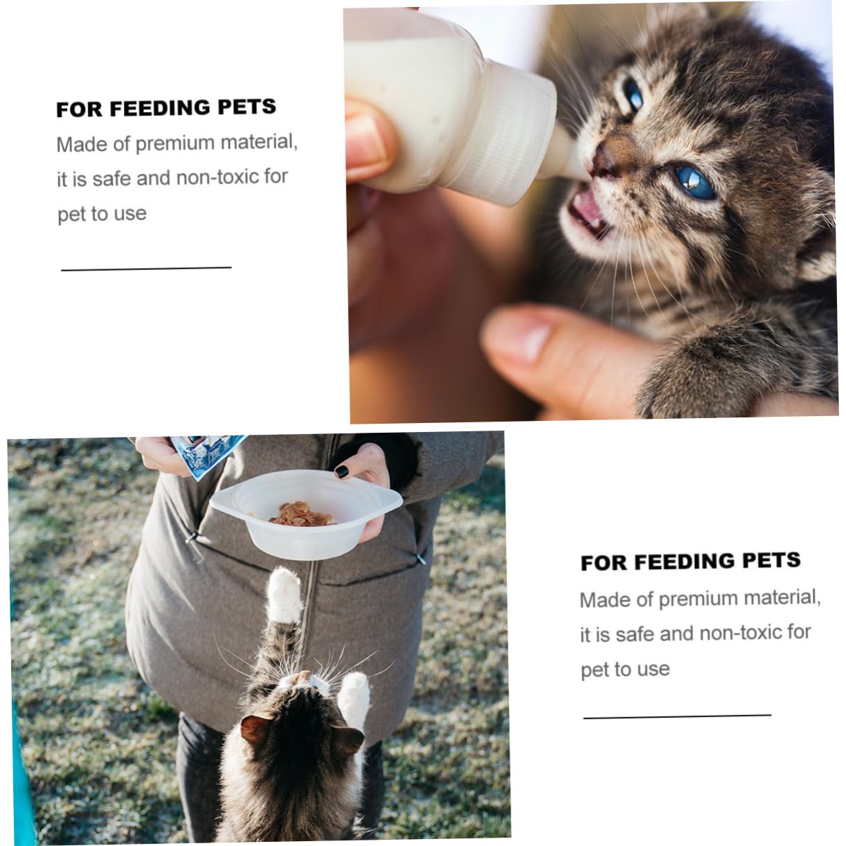 Kisangel Alimentador Automático para Gatos Dispositivo de Alimentación de Comedero y Bebedero Automático para Mascotas Color Aleatorio