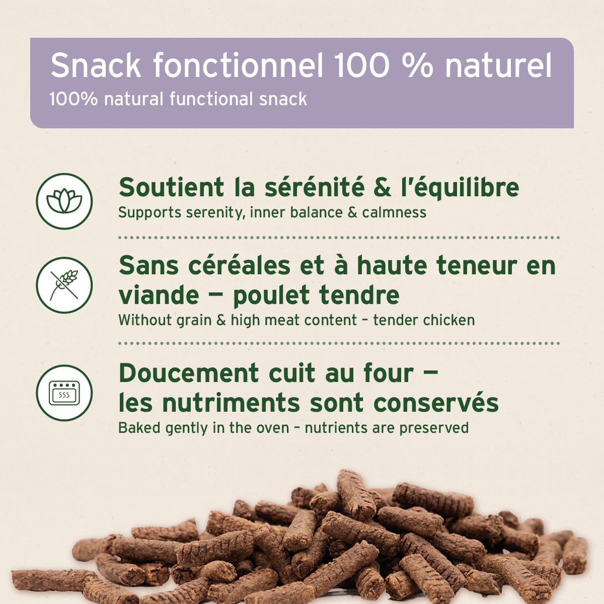 AniForte Snack Relax, Friandise Premium pour Chiens 300 g - Détente et apaisement Naturel, Snack Anti-Stress, à la valériane, à la mélisse et au romarin, Aide en Cas d'anxiété et de nervosité