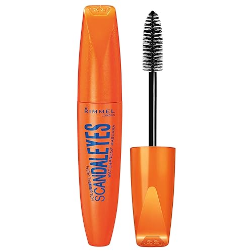 Rimmel Scandaleyes - Máscara de rímel impermeable, color negro, 0.41 onzas líquidas (paquete de 1) impermeable, color negro