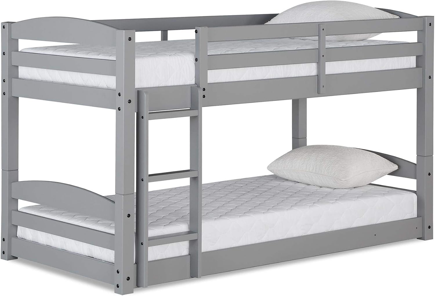 DHP Phoenix Twin Floor Bunk Bed, Gray